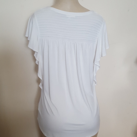 Anthropologie Meadow Rue top White Sz M - Picture 5 of 8